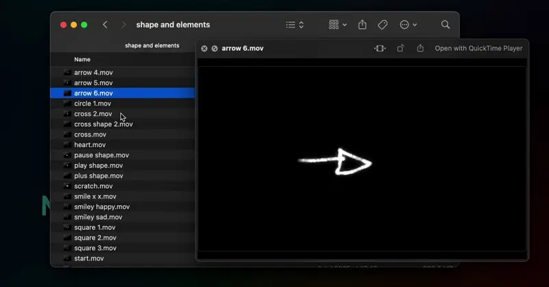 sketchy video shapes effect